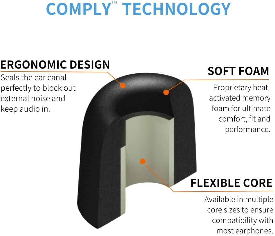 Comply Isolation Foam Eartips T-600 Comply Isolation Foam Eartips T-600